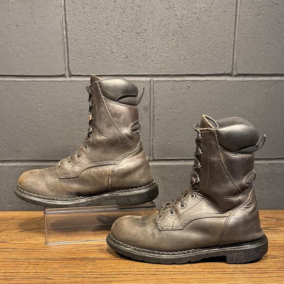 Vintage Red Wing 1411 Brown Leather 8” EH Work Boots Men’s 8 EE Made In USA - Picture 1 of 8
